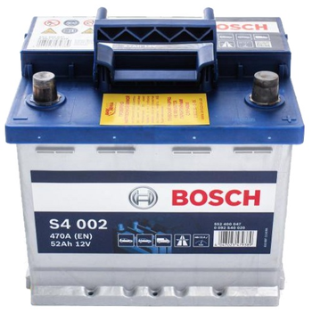 Аккумулятор автомобильный 52Ач 470А "+" справа BOSCH, 0092S40020