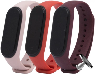 Комплект ремінців MRK для Xiaomi Mi Band 4/3 Coral Rib три ремінці + металева кнопка (mrk7322)