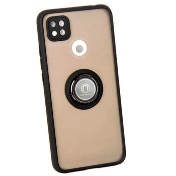 Чохол Fiji Colorframe для Xiaomi Redmi 10A матовий бампер з кільцем підставкою Black