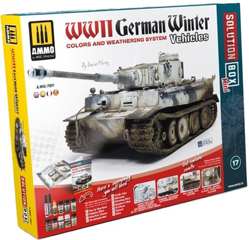 Набір для фарбування Ammo Solution Box Mini 17 WWII German Winter Vehicles Colors and Weathering System (8432074079019)