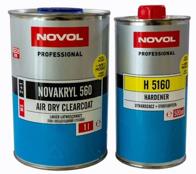 Лак акриловый 2:1 1 л NOVOL HS NOVAKRYL 560 (отв. H 5160 - 500 мл)