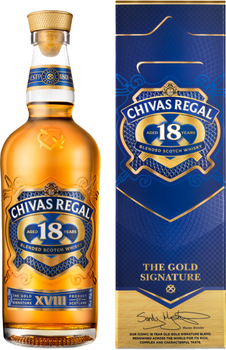 Віскі Chivas Regal 18 років витримки 0.7 л 40% у подарунковій упаковці (5000299225004)