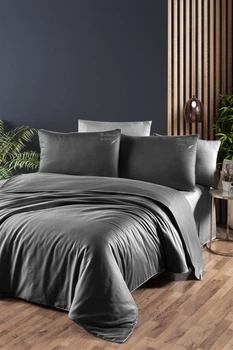 Постельное белье First Choice Deluxe Satin DARK 200х220 Timeless Antracite