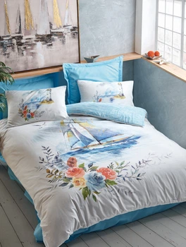 Комплект постельного белья Cotton Box Maritime 160×220 Morgan Mavi