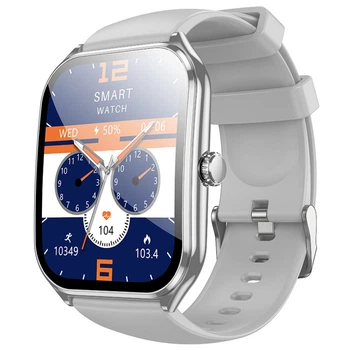 Смарт-годинник HOCO Y28 AMOLED, дзвінки, пульсометр, 1.96", IP67 Silver