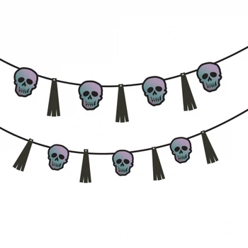 Гірлянда декоративна YES Halloween Череп з китицею 801181 3 м чорна
