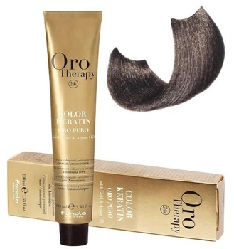 Безаммиачная краска Fanola Oro Therapy №6/1 Темный пепельный блонд для окрашивания волос, 100 мл