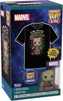 Фігурка Funko Pop Tee Set Вартові Галактики Грут Guardians of the Galaxy Holiday Groot 4 см (ABEA32CDD2C9)