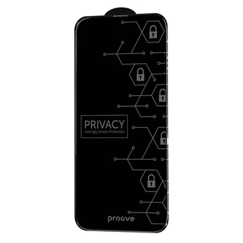 Захисне скло Proove Privacy для дисплея смартфона iPhone 14 Pro Max/15 Plus/16 Plus із сіткою для захисту динаміка black