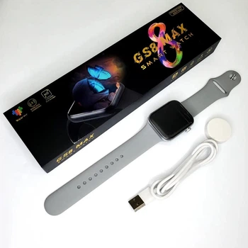 Смарт годинник 8 серії Smart Watch GS8 Мах 45mm українське меню з функцією дзвінка Сірі безрамковий дисплей