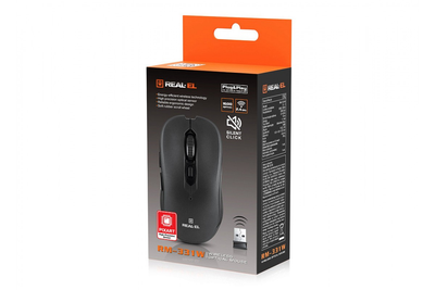 Мышь Wireless REAL-EL RM-331W Black