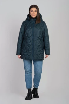 Жіноча куртка демісезонна великого розміру UF-fashion LRS-28 68 бірюзовий