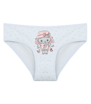Трусы слипы для девочки с принтом Слоник So Cute - Donella - 4181B9 - 110-116 см - Светло-голубой