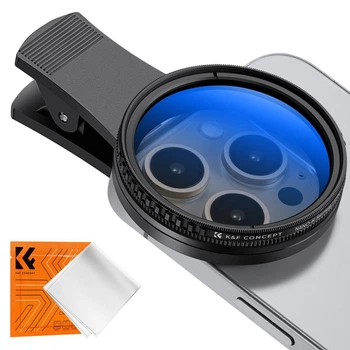 Адаптер крепленние фильтров 52мм к телефону K&F Concept + поляризацинный фильтр CPL 52mm