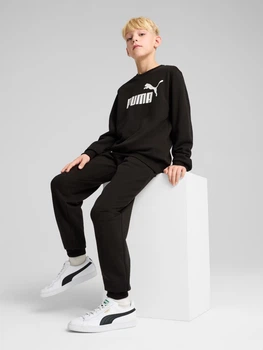 Підлітковий спортивний костюм (світшот + штани) для хлопчика Puma Ess No.1 Logo Crew Tr 68629601 158-164 см Black (4067983597398)