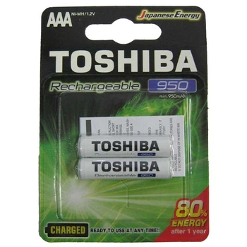 Аккумулятор AAA Toshiba 950mAh NiMH (блистер по 2шт) HR03 (56106)