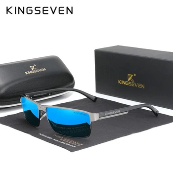 Мужские поляризационные солнцезащитные очки KINGSEVEN N7756 Gun Blue