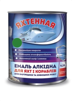 Эмаль алкидная ПФ-167 ТМ "Яхтенная" Зеленая 2,8 кг