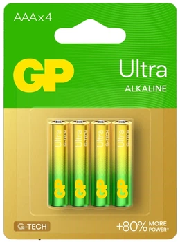 Батарейка GP Ultra Alkaline 1.5V (LR3) лужна 24AUETA21-2BC4 блістер 4 шт в упаковці (4891199218255)