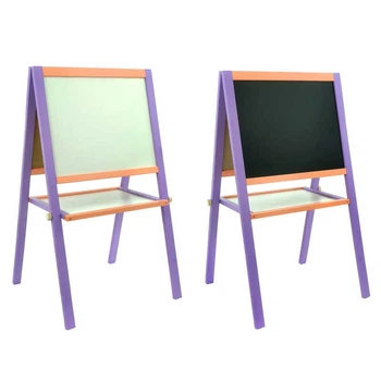Мольберт Игруша детский двусторонний магнитный 50 см х 40 см сосна. Violet with orange (47799)