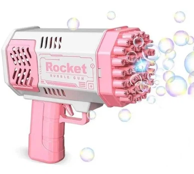 Пистолет мыльных пузырей Rocket на батарейках розовый 15.8 х 15.3 х 7.5 см 7000+ пузырьков