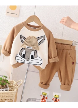 Детский костюм (кофта, штаны) Texier 110см коричневый KO554