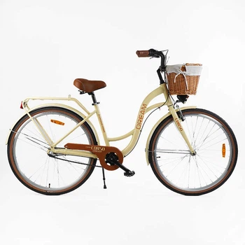 Велосипед двоколісний міський Corso DM-28012 «Dream» (колеса Ø28"/гума, рама: 18"/алюміній, швидкостей: 3, кошик)