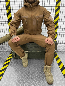 Тактичний костюм Soft Shell з кишенями та липучками для шевронів Coyote S