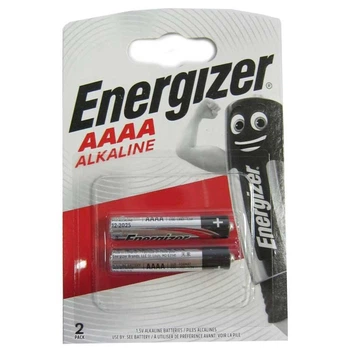 Батарейка AAAA Energizer alkaline (LR61;LR8D425) блистер по 2шт (55849)