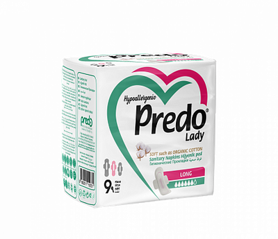 Гігієнічні прокладки dr.Clinic із крильцями Predo Lady Long 6