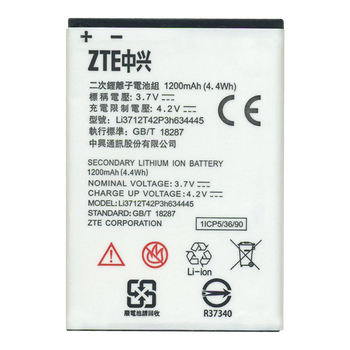 Батарея ZTE Li3814T43p3h634445 (1400mAh) V815w / ZTE Li3712T42P3H634445 (1200mAh) Blade L110 [Original PRC]