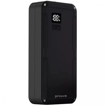 Портативное пусковое зарядное устройство Бустер для авто Proove Jumper Car Jump Starter 12000 mAh 1200A Павербанк 100W (JS1000112201) Black