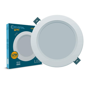 Світильник стельовий світлодіодний вбудований круглий CRYSTAL GOLD SAPFIR M 12W 6500K DNL-027 Store