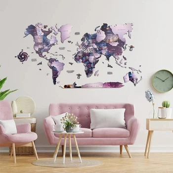 Многослойная (3Д) деревянная карта мира - Сириус 300 x175 см Enjoy The Wood (MWC3WL300SR00000)