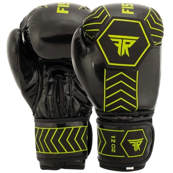 Перчатки боксерские на липучке Fistrage Fight Gear 5564 размер 10 унций Black-Green