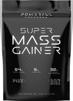 Високобілковий гейнер Powerful Progress Super Mass Gainer 4 кг капучино