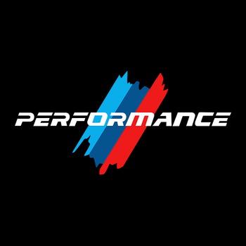 плівка на авто BMW Perfomance logo. Наклейка вологостійка. Без фону