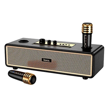 Колонка портативная беспроводная Bluetooth Hoco BS63 |BT5.4, TWS/USB/AUX/TF, 25W| караоке с микрофоном
