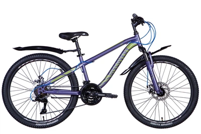 Велосипед Discovery ST 24" FLINT DD рама-13" 2024 крылья, крыло пер., крыло зад., подножка Фиолетовый