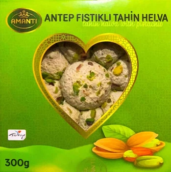 Халва Тахіна (кунжутна паста) з фісташкою Amanti 300г