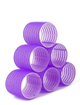 Бигуди-липучки d40*63мм, фиолетовые, 1уп/6шт CS713V