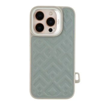 Чохол Kajsa Briquette Collection Rhombus with MagSafe для iPhone 16 Pro Колір Light Grey