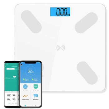 Смарт-Весы Smart Scale Bluetooth A1 White Умные Напольные Фитнеc Весы 180 Кг
