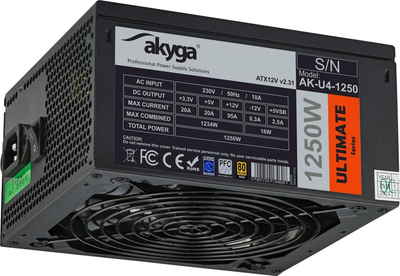 Блок питания AKYGA AK-U4-1250 ATX 1250 Вт