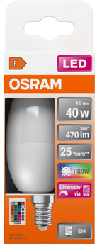 Светодиодная лампа Osram LED Star+ DIM В40 4.9W (470Lm) Е14 (4058075430853)