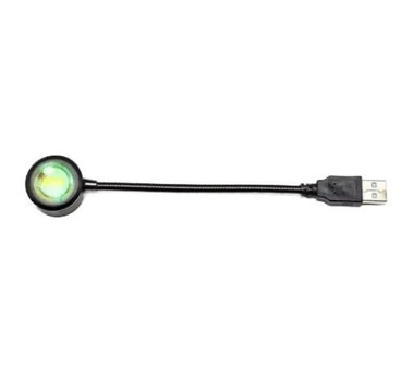 Нічник проєктор USB лампа атмосфера заходу сонця Жовтогарячо-жовтий