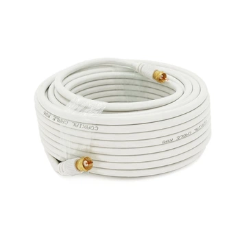Патчкорд коаксиальный RG6 TV-50WH разъем gold connector RG59 длина 15м