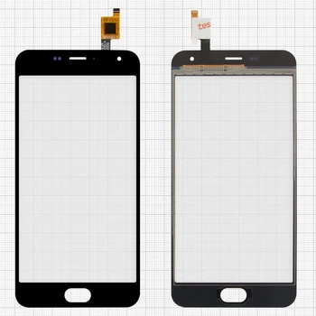 Сенсорний екран (тачскрін) для Meizu M2 Mini, 6*6 mm, велика мікросхема, тип 1, чорний, high-copy