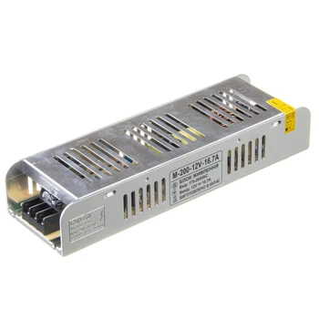 Блок живлення для LED стрічки 12V 200Вт (16.7А) негерметичний IP20 МТК electro, серія M