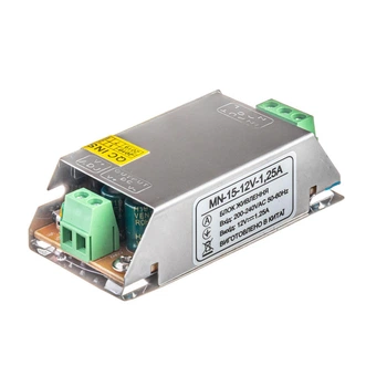 Блок живлення для LED стрічки 12V 15Вт (1.25А) негерметичний IP20 МТК electro, серія MN